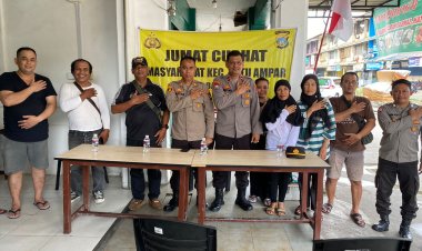 Kegiatan Jumat curhat Polsek Batu Ampar bersama Masyarakat Di Nagoya garden seraya kecamatan Batu Ampar