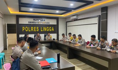 Wakapolres Lingga Terima Kunjungan Tim Supervisi Dit Binmas Polda Kepri