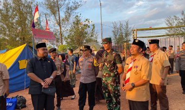 Kapolres Bintan Hadiri Upacara Hari Pramuka ke-63 Tingkat Kabupaten Bintan