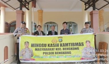 Minggu Kasih Kamtibmas: Polsek Bengkong dan Jemaat Gereja HKI Pererat Silaturahmi