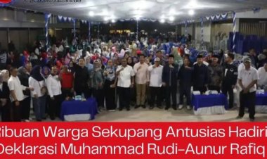Ribuan Warga Sekupang Hadiri Deklarasi Muhammad Rudi dan Aunur Rafiq sebagai Calon Gubernur dan Wakil Gubernur Kepri