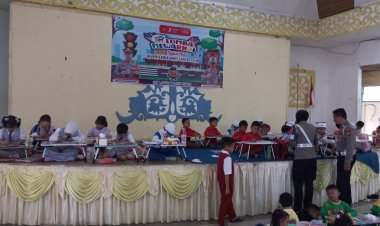 Sambut HUT Lalu Lintas ke-69, Satlantas Polres Bintan Gelar Lomba Mewarnai