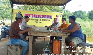 Polsek Sungai Beduk Rutin laksanakan Jumat Curhat Kamtibmas Tampung Aspirasi Masyarakat