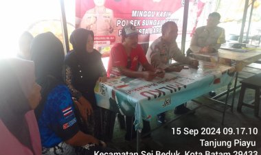 Kegiatan Minggu Kasih di Polsek Sungai Beduk