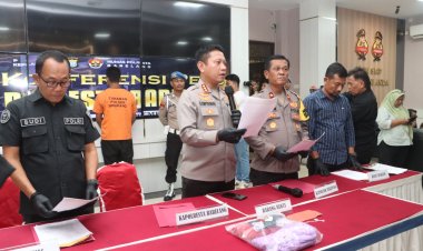 Kapolresta Barelang Gelar Konferensi Pers Ungkap Kasus Persetubuhan Terhadap Anak di Bawah Umur, Pelaku Ayah Tiri Korban