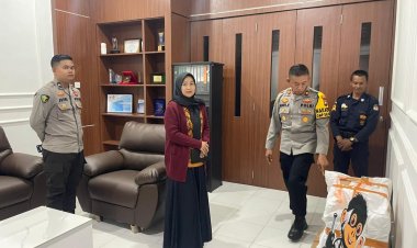 Pastikan Logistik Pilkada 2024 Dalam Keadaan Aman, Polres Lingga Cek Kondisi Gudang Logistik KPU