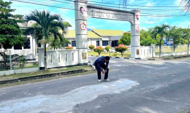 Komandan Lanud RSA Natuna Tinjau Langsung Proses Pembukaan Jalan Marsda TNI Adi Sucipto