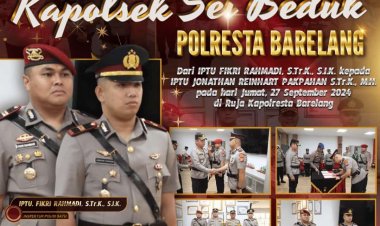 Selamat kepada Iptu Jonathan Reinhart Pakpahan atas Jabatan Baru sebagai Kapolsek Sei Beduk