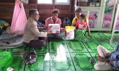 Respon Cepat Polres Lingga Membantu Warga yang Terkena Musibah Bencana