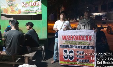 Batara Biru Polsek Sungai Beduk laksanakan patroli dan sambang dialogis berikan rasa aman, Cegah Tindak Kriminal