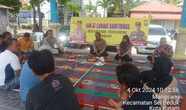 Polsek Sungai Beduk Gelar Program Jumat Curhat Kamtibmas, Ajak Warga Ciptakan Pilkada Damai 2024