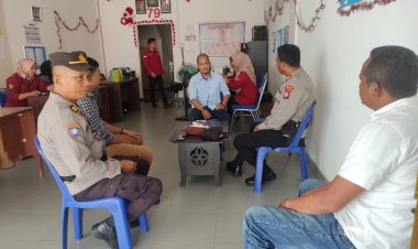 Pererat Hubungan, Kapolsek Kuba silaturahmi Ke Kantor Panwaslu Kecamatan Kuta Kabupaten Karimun