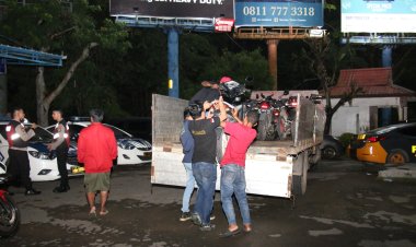 Jaga Kamtibmas di Malam Hari, Polresta Barelang Bersama Polsek Jajaran Amankan 76 Unit Sepeda Motor yang Menggunakan Knalpot Brong