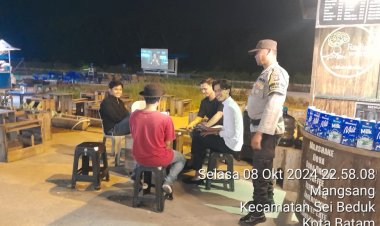 Patroli Cipkon Polsek Sungai Beduk, Cegah Aksi Kejahatan Dan Sampaikan Himbauan Kamtibmas