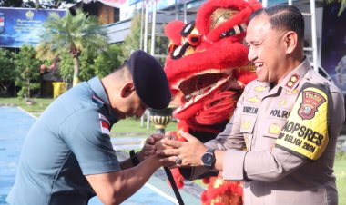 Silaturahmi dan suprise Kapolres Karimun Dalam Rangka HUT Mako Lanal Ke 27 di Kabupaten Karimun