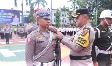 Operasi Zebra Seligi 2024, Polres Karimun Gelar Apel Pasukan