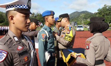 Polres Lingga Laksanakan Apel Gelar Pasukan Dalam Rangka Operasi Zebra Seligi 2024