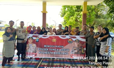 Polsek Sungai Beduk Aktif Laksanakan Himbauan Kamtibmas melalui Program Minggu Kasih di Kelurahan Tanjung Piayu