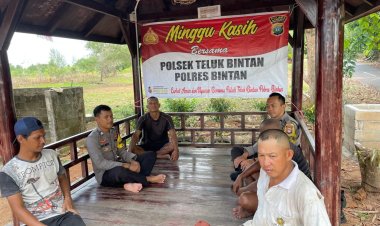 Sambut Pilkada 2024, Polsek Bintan Edukasi Warga Lewat Program Minggu Kasih