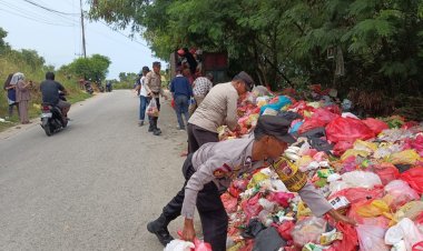 Kolaborasi Polsek Tebing, Warga, dan Pelajar dalam Aksi Gotong Royong Kebersihan