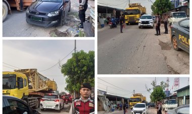 Insiden Truk Tronton Memuat Alat Berat Picu Kemacetan Panjang di Batu Ampar, Polisi Berhasil Amankan Situasi