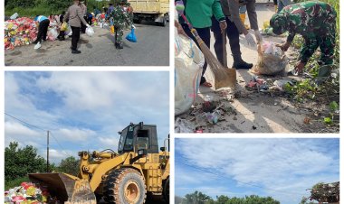 Keren, Polsek Balai Karimun, Koramil 01 Tanjung Balai Karimun Dan Perangkat Kelurahan bersinergi Bersama Warga Bersih-Bersih Lingkungan