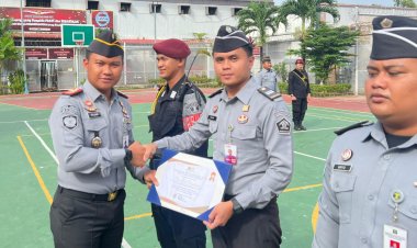 Rutan Batam Apresiasi Pegawai Terbaik Periode Oktober 2024 melalui Apel Pagi