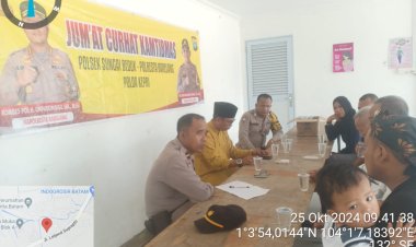 Polsek Sungai Beduk Gelar Jumat Curhat Kamtibmas Bersama Warga Mukakuning