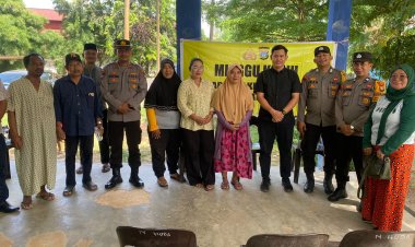 Minggu Kasih Polsek Batu Ampar bersama Warga tanjung Sengkuang berikan himbauan kamtibmas