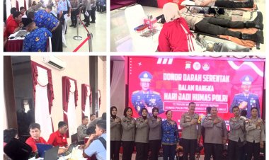 Polri Gelar Donor Darah Serentak Bersama Pegawai Negeri Sipil Polri, TNI, PMI Kota Batam, dan Awak Media