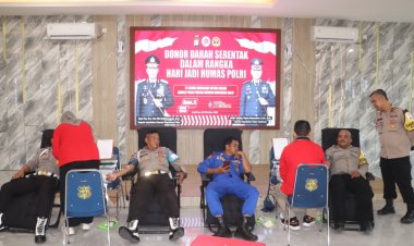 Donor Darah di Polres Karimun Sambut Hari Jadi Humas Polri ke-73: Mengedepankan Semangat Polri Presisi Menuju Indonesia Maju