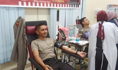 Polres Bintan Gelar Donor Darah Sambut HUT Humas Polri ke 73