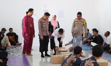 Kapolres Bintan Lakukan Peninjauan Dalam Rangka Sortir dan Lipat Surat Suara