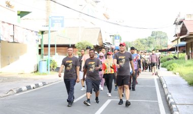 Jalan Santai Polres Lingga Bersama Masyarakat Lingga