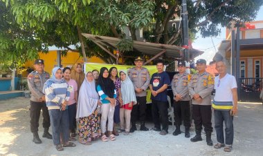 Minggu Kasih Polsek Batu Ampar bersama Warga Batu merah mari Bersama sama menjaga situasi Kamtibmas