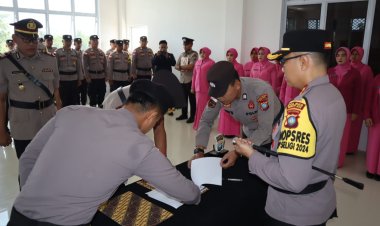 Kapolres Bintan Pimpin Serah Terima Jabatan Kasat Lantas Dan Kapolsek