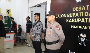 AKBP Apri Fajar Hermanto, Kapolres Lingga Pimpin Langsung Pengamanan Debat Cabup dan Cawabup Kab.Lingga