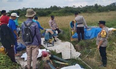 AKP Mayson Safri Bersama Dinas Pertanian Kabupaten Lingga Laksanakan Panen Padi di Lahan 2500 M²