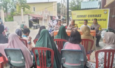 Polsek Batu Ampar Gelar Jumat Curhat Bersama Warga Kampung Damai, Sei Jodoh