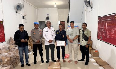 Polres Lingga Jaga Ketat Kedatangan Kekurangan Logistik Pilkada 2024