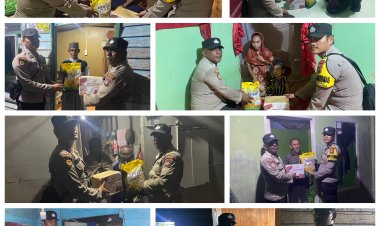 Kapolres Lingga Salurkan Bantuan Sembako untuk Lansia dan Anak Disabilitas melalui Aiptu Tohap P. dan Bripda Saiful Bahri