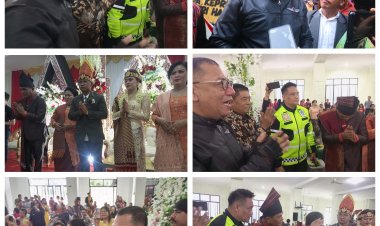 Kapolda Kepri Irjen Pol Yan Fitri Halimansyah dan Rombongan Harly Hadiri Pernikahan Josua Gultom dan Elsa Limbong