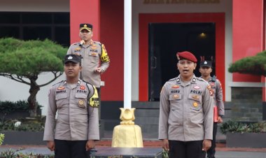 AKBP Apri Fajar Hermanto, S.I.K., Pimpin Apel Pagi Berikan Penekanan Terkait Asta Cita Program Presiden RI