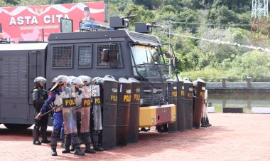 Akp Zulkarnain Pimpin Latihan Dalmas Bersama BKO Brimob Polda Kepri