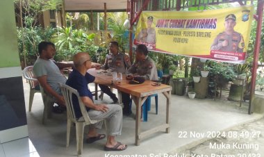 Polsek Sungai Beduk Gelar Jumat Curhat Kamtibmas di Kampung Nusantara