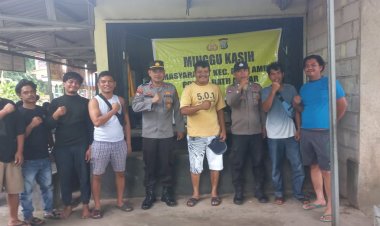 Minggu Kasih Polsek Batu Ampar Dengan Warga depan kawasan Bintang Industri, RW 15  mari Bersama sama menjaga situasi Kamtibmas