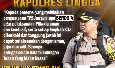 AKBP Apri Fajar Hermanto, S.I.K., Ajak Personel Pengamann TPS Berdoa Agar Pilkada 2024 Berjalan Damai dan Kondusif