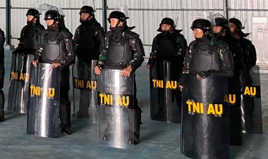 Lanud Raden Sadjad Natuna Kerahkan Pasukan PHH untuk Pastikan Pilkada Aman dan Kondusif