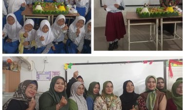 Kelas 2D SDN 004 Tanjung Sengkuang Gelar Syukuran Tumpengan untuk Hari Guru