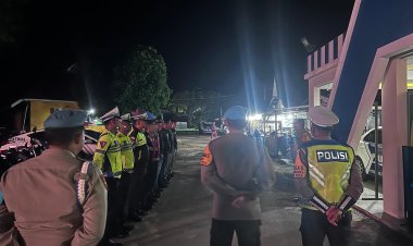 Polres Lingga Laksanakan Patroli Malam Skala Besar Pasca Pilkada Serentak 2024